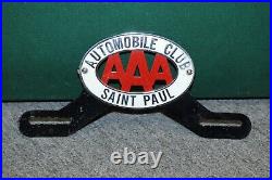 1930 AAA Automobile Club Badge License Plate Topper SAINT PAUL