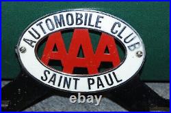 1930 AAA Automobile Club Badge License Plate Topper SAINT PAUL