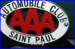 1930 AAA Automobile Club Badge License Plate Topper SAINT PAUL