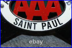 1930 AAA Automobile Club Badge License Plate Topper SAINT PAUL