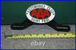 1930 AAA Automobile Club Badge License Plate Topper SAINT PAUL