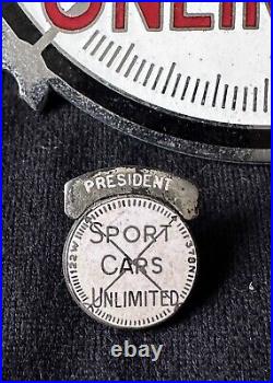 1940s/50s Sport Cars Unlimited Club Grille Badge & Officer Pins San Francisco