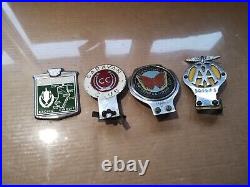 4 X Car Badges Including AA And Caravan Club