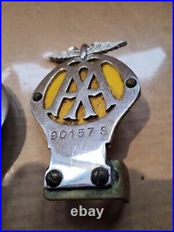 4 X Car Badges Including AA And Caravan Club