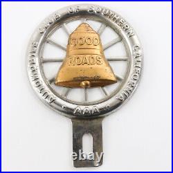 AAA Good Roads Southern California Automobile Club Original Car Emblem Badge 5