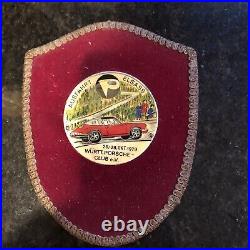 AWESOME Porsche badge 1979 Ausfahrt Elsass Wurtt Porsche club mounted