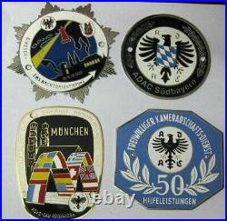 Adac German car Badges set of 4 pcs Vintage grill emblem mg jaguar triu