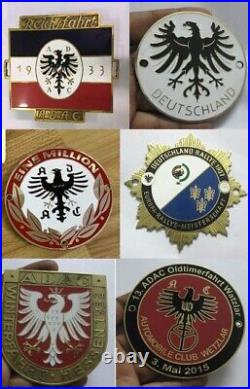 Adac German car Badges set of 6pcs Vintage car grill badge emblem mg jaguar triu