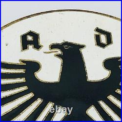 Adac Vintage German Car Badge Medallion Enamel Fritz Reu Automobile Club Vw Bmw