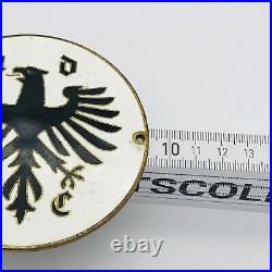 Adac Vintage German Car Badge Medallion Enamel Fritz Reu Automobile Club Vw Bmw