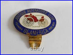 Antique Automobile Club of America Vintage Duryea Enamel Car Grill Badge Emblem