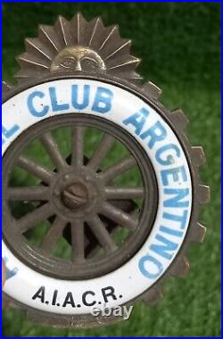 Argentine Automovil Club porcelain Emblem Badge Car Club