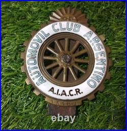 Argentine Automovil Club porcelain Emblem Badge Car Club Emilio Gabay