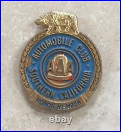 Automobile Club AAA Southern California Honor Member License Plate Frame Badge