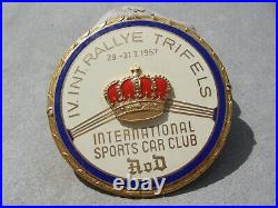 Awesome AvD IV. INT. RALLYE TRIFELS enamel Car Club Badge ISCC Sports Car Club