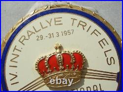 Awesome AvD IV. INT. RALLYE TRIFELS enamel Car Club Badge ISCC Sports Car Club