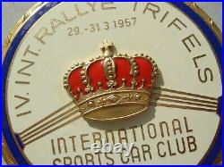 Awesome AvD IV. INT. RALLYE TRIFELS enamel Car Club Badge ISCC Sports Car Club