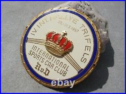 Awesome AvD IV. INT. RALLYE TRIFELS enamel Car Club Badge ISCC Sports Car Club