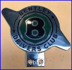 Badge Bentley auto car Bentley Drivers Club A automobile British English maker