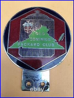 Badge Packard Old Dominion Packard Club American USA auto car B