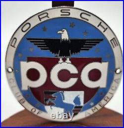 Badge Porsche auto car PCA Porsche Club of America USA grill radiator badge