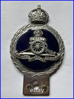 Badge automobile auto car club British Royal Regiment Artillery RA The Gunners