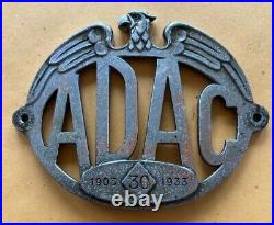 Badge automobile auto car club Germany ADAC German 1933 30th years of The Club