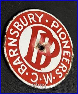 Barnsbury Pioneers MC Motorcycle Club Enamel Sign Car Badge Emblem Insignia