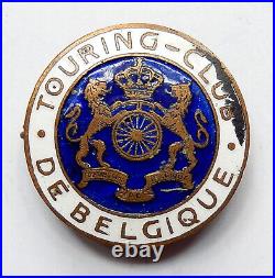 Belgium Touring Automobile Club Enamel Badge Pin Belgique 1930