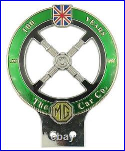 Brand New 1923-2023 The MG Car Co. 100 Years Anniversary Glass Enamel Car Badge