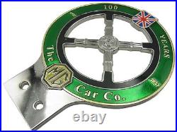 Brand New 1923-2023 The MG Car Co. 100 Years Anniversary Glass Enamel Car Badge