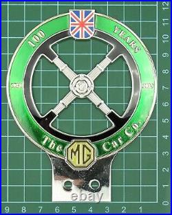 Brand New 1923-2023 The MG Car Co. 100 Years Anniversary Glass Enamel Car Badge