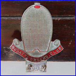 Bugatti Owners Club Vintage Enamel Badge Automobile Car Club Radiator Badge