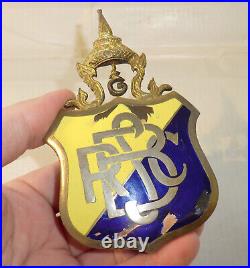 CAR BADGE RBSC Royal Bangkok Sport Club GOLFCLUB horse races THAILAND PLAQUE A01