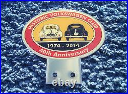 Classic HISTORIC VOLKSWAGEN CLUB GB CAR BADGEVW BEETLE/BULLI/CAMPER VAN/KARMANN