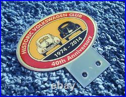 Classic HISTORIC VOLKSWAGEN CLUB GB CAR BADGEVW BEETLE/BULLI/CAMPER VAN/KARMANN