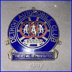 Detroit Automobile Club Aaa Badge