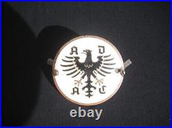 Early ADAC German Enamel Automobile Club Badge Porsche 356 A B C 190 SL 300 S