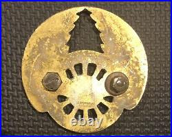 Early Brass Swedish Car Motor Club Badge SMF Svenska Motorforbundet Sporrong Co