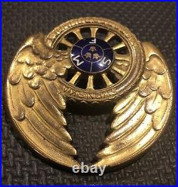 Early Brass Swedish Car Motor Club Badge SMF Svenska Motorforbundet Sporrong Co