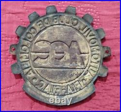 Enamel automovil club de Colombia Badge For Car Grill Club Vintage 1940s -70s