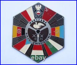 Ex Rare 1975 Military Warsaw Pact Automobile Club Poland Car Grille Badge Emblem