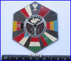 Ex Rare 1975 Military Warsaw Pact Automobile Club Poland Car Grille Badge Emblem