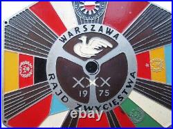 Ex Rare 1975 Military Warsaw Pact Automobile Club Poland Car Grille Badge Emblem