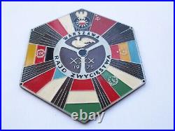 Ex Rare 1975 Military Warsaw Pact Automobile Club Poland Car Grille Badge Emblem