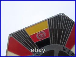 Ex Rare 1975 Military Warsaw Pact Automobile Club Poland Car Grille Badge Emblem