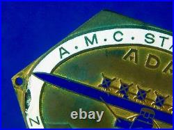 German Germany Vintage 1933 ADAC Auto Club DOX Plane Enameled Large Badge Plaque