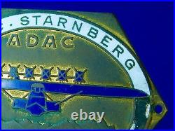 German Germany Vintage 1933 ADAC Auto Club DOX Plane Enameled Large Badge Plaque