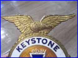 Keystone Automobile Club Honor Member Cloisonne&brass License Plate Top Emblem