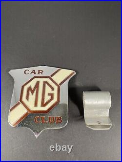 MG Car Club Badge Made In England With Bracket